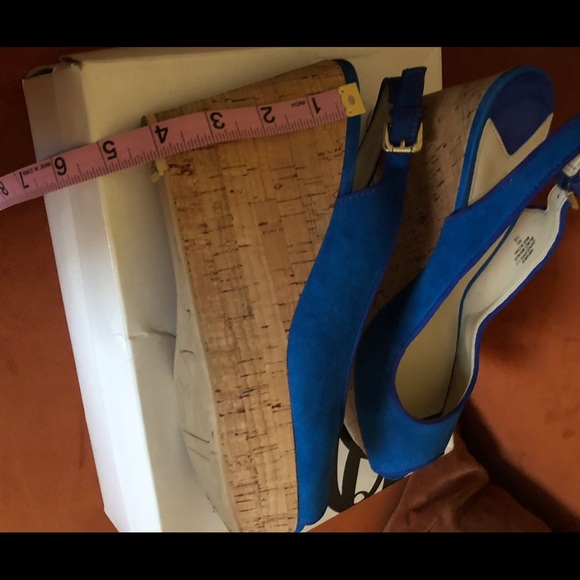 Nine West Blue Wedge Sandal - Picture 3 of 6